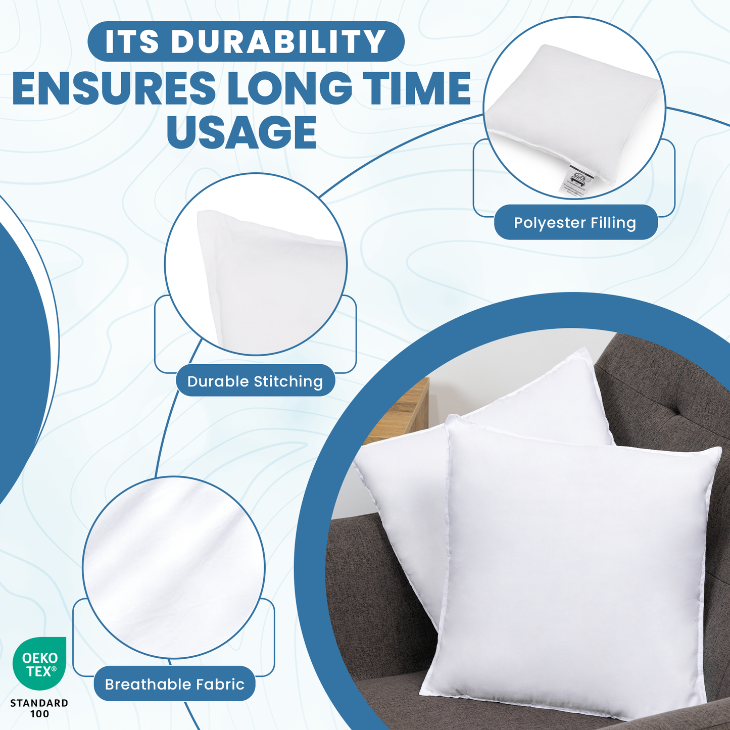 Premium Cushion Inserts - 2 Pack