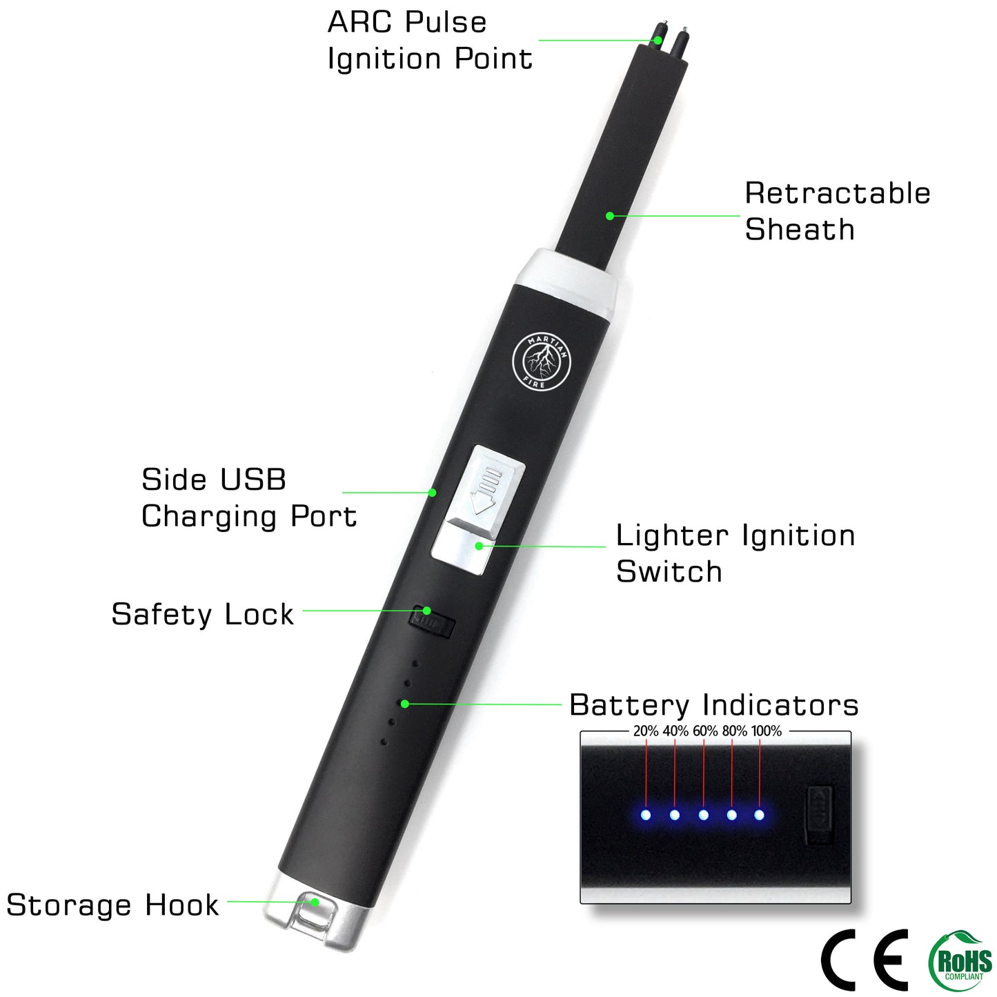 Martian Fire USB Arc Lighter