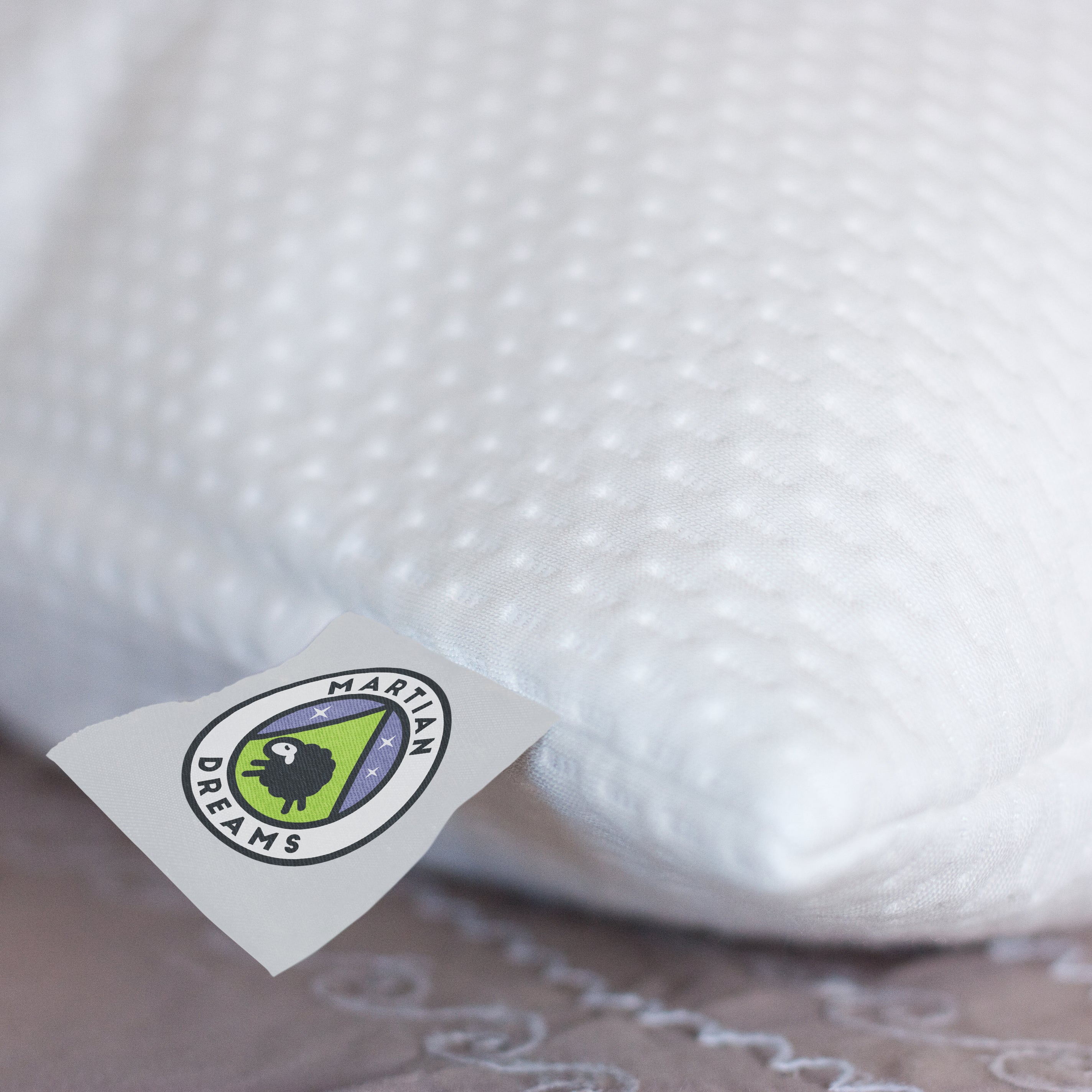 Pillow with clearance memory foam pieces